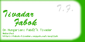 tivadar fabok business card